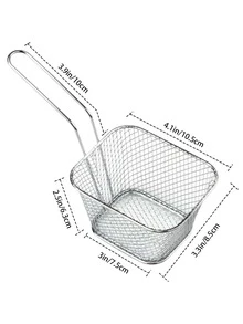 1pc Stainless Steel Random Frying Basket - Multicolor - View 2