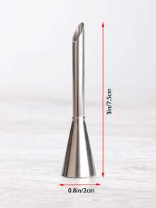 1pc Stainless Steel Piping Nozzle - Silver - View 2