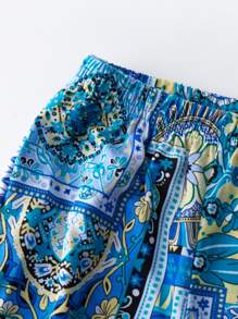 Bebé con estampado de pañuelo ribete con fruncido Pantalones con top & Accesorio Diadema - Multicolor - Ver 6