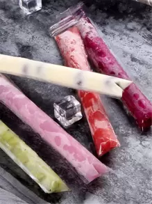 10/20/40/100 piezas Bolsa de hielo desechable DIY, bolsa de paletas transparente para cocina