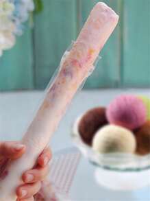 10/20/40/100 piezas Bolsa de hielo desechable DIY, bolsa de paletas transparente para cocina