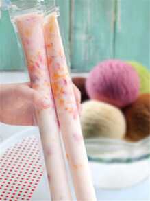 10/20/40/100 piezas Bolsa de hielo desechable DIY, bolsa de paletas transparente para cocina