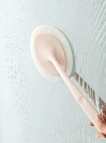 1pc Long Handle Cleaning Sponge Brush, Multifunction Toilet Brush For Household Bathroom Decor Summer - Pink - View 5