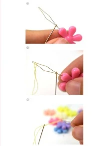 5pcs Random Color Flower Needle Threader, Cross Stitch Tool For DIY Sewing