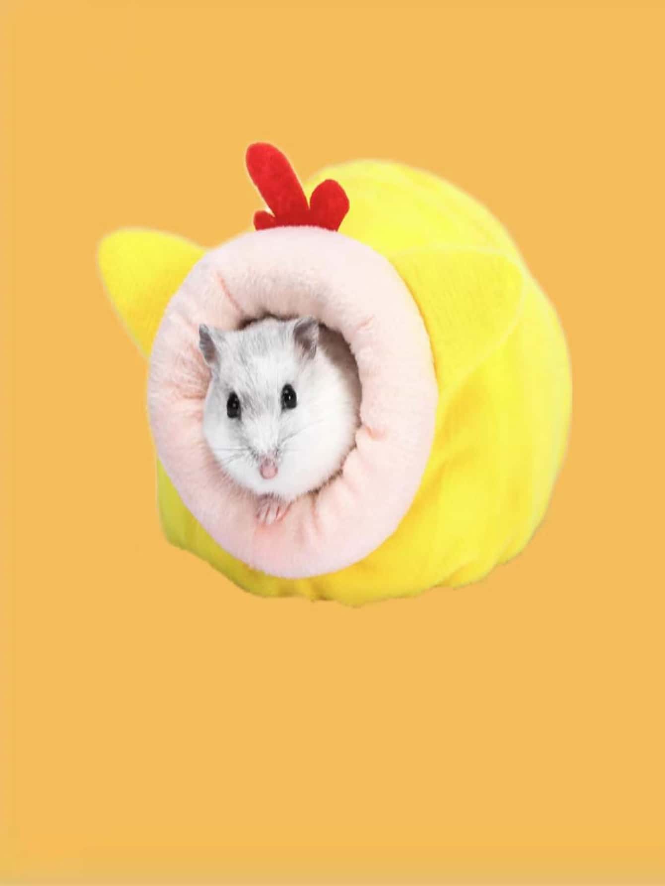 1pc Chicken Design Hamster Bed - Yellow - View 1