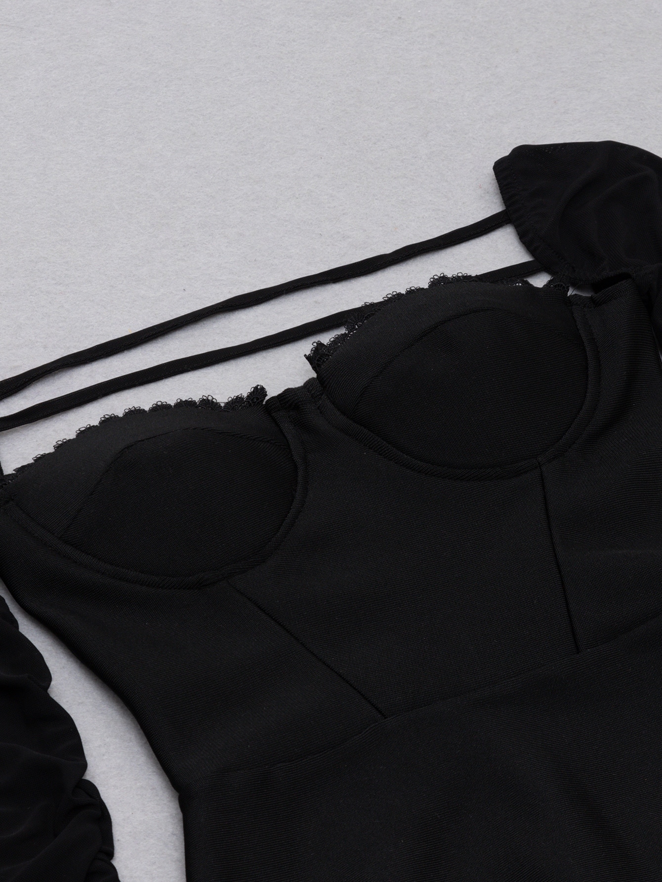 Contrast Mesh Asymmetrical Hem Bustier Bandage Dress SHEIN USA