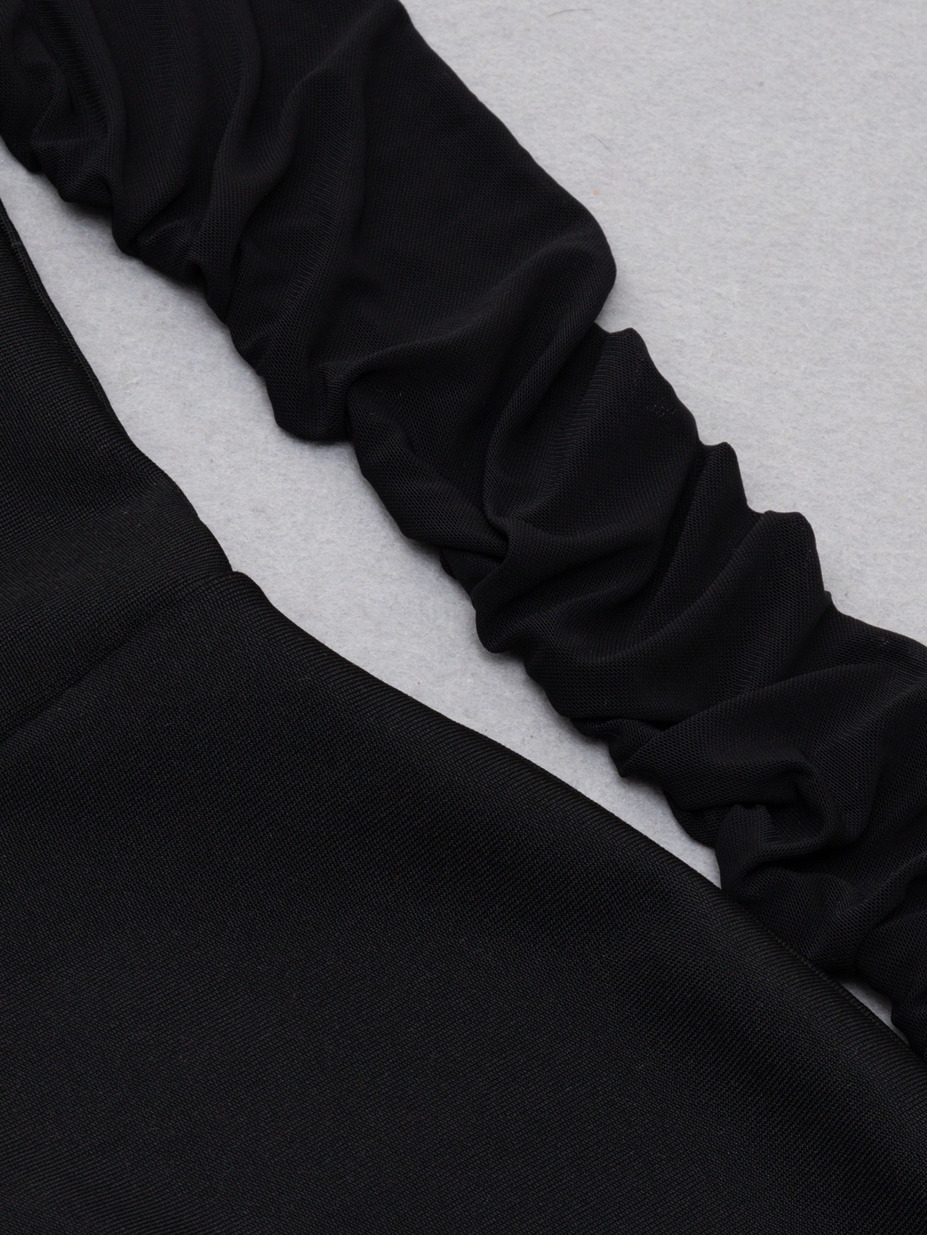 Contrast Mesh Asymmetrical Hem Bustier Bandage Dress SHEIN USA