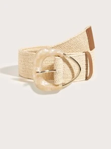 Cinturón con hebilla geométrica - Beis - Ver 1