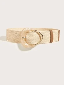 Cinturón con hebilla geométrica - Beis - Ver 2