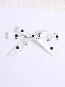 女孩波卡圓點褶邊泡泡袖上衣和闊腿褲