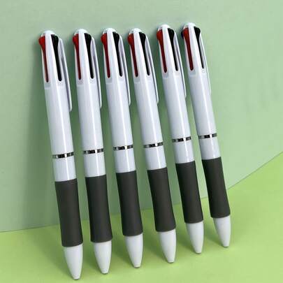 6/12/18支创意三色一体式圆珠笔套装，简约时尚按压式多色圆珠笔，重返校园