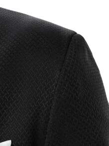 Manfinity Men Lapel Neck Single Breasted Blazer - Black - View 4
