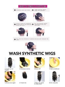 Trenza de pelo sintético largo - Amarillo - Ver 6