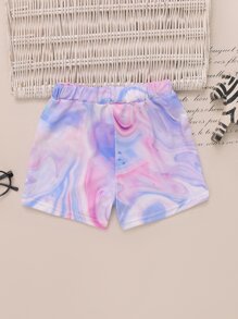 Quần short bé trai Nhiệt đới Đá hoa Boho - Màu tím - Xem 2