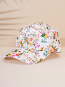 Girls Floral Print Baseball Cap - Multicolor - View 1