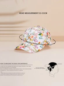 Girls Floral Print Baseball Cap - Multicolor - View 3