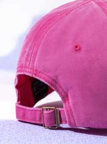 素色棒球帽 - 玫紅色 - 查看 3