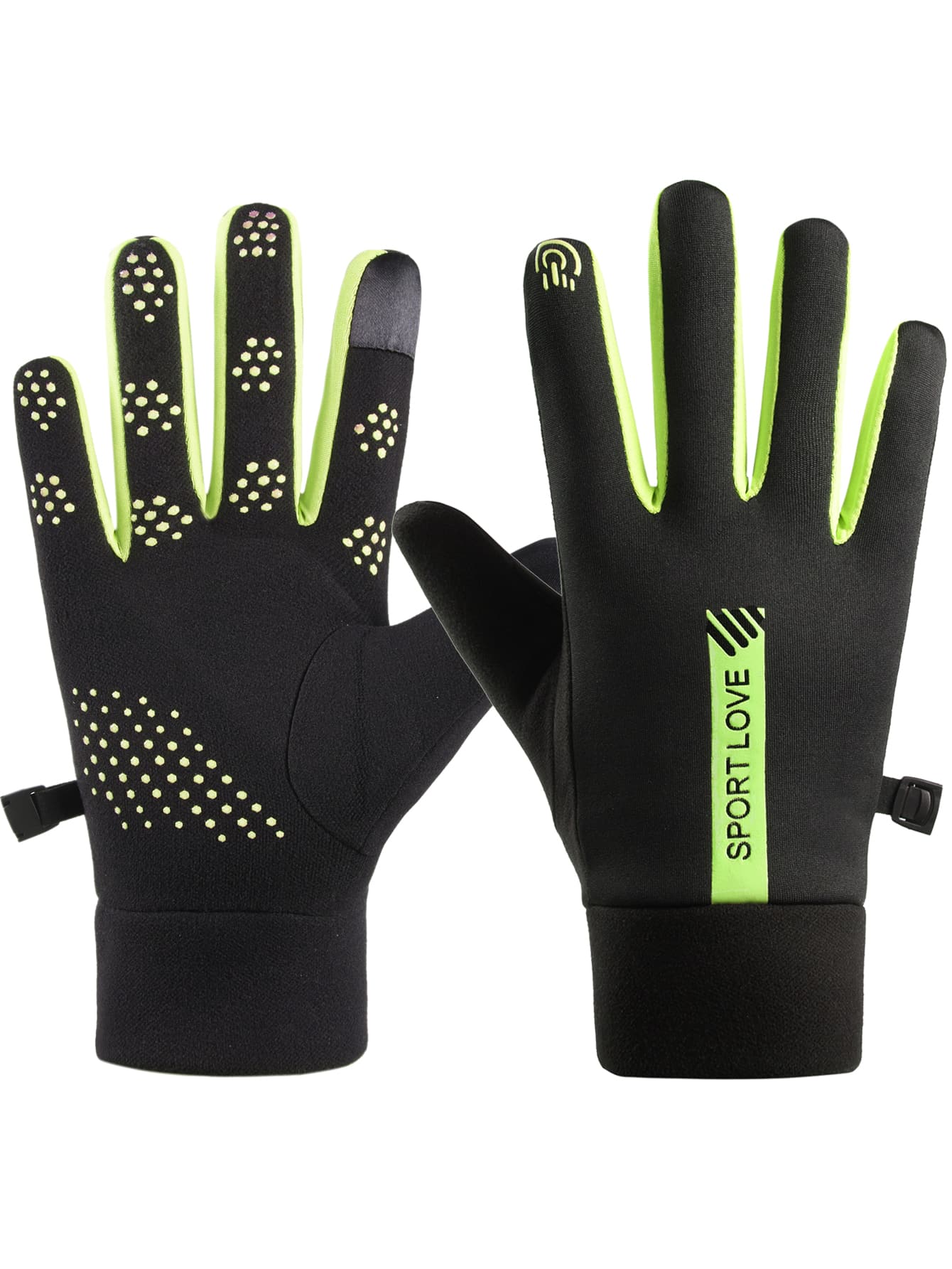 1pair Touch Screen Warming Sports Gloves - Hot Pink - View 1