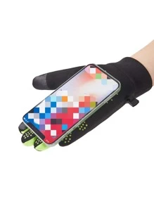 1pair Touch Screen Warming Sports Gloves - Hot Pink - View 3