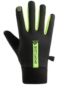 1pair Touch Screen Warming Sports Gloves - Hot Pink - View 5