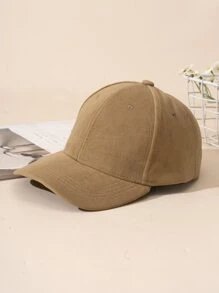 1件男士純色休閒棒球帽 - 卡其色 - 查看 1