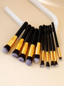 10 piezas Juego de brochas de maquillaje, Juego de brochas, Kit de brochas de maquillaje, Juego de brochas de maquillaje, Juego de maquillaje completo, Juego de brochas de maquillaje, Kit de maquillaje completo, Juego de brochas, Juego de brochas de maquillaje, Juego de regalo de maquillaje, Juego - Multicolor - Ver 2