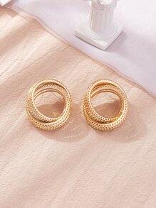 bông tai đinh tròn - Vàng - Xem 3