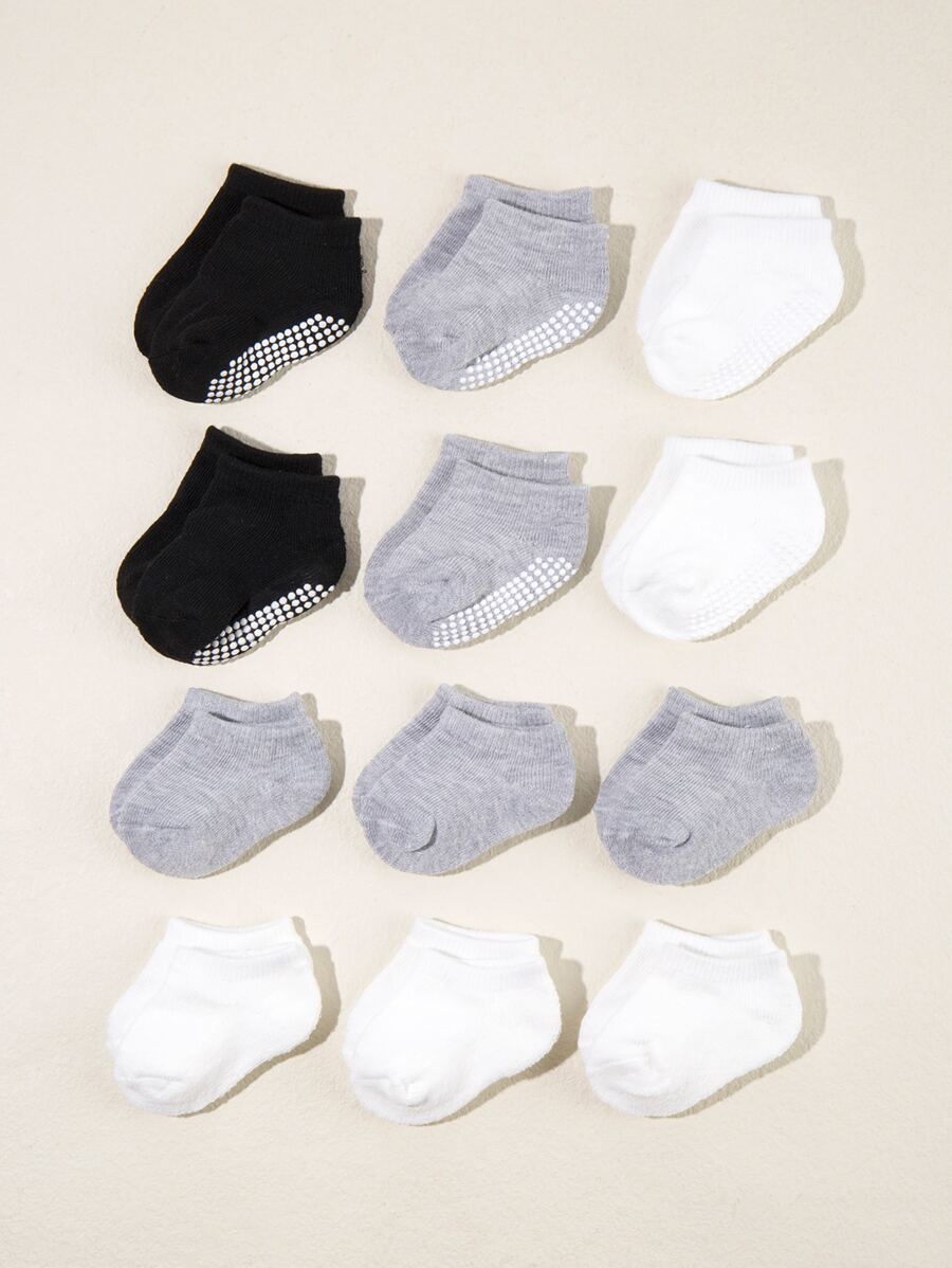 Bebé 12 pares Calcetines de color mixto - Multicolor - Ver 1
