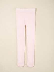 Baby Heart Print Cutout Tights - Pink - View 2