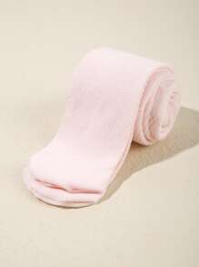 Baby Heart Print Cutout Tights - Pink - View 3