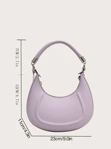 Túi đeo chéo Nữ màu trơn Chuỗi Tay cầm Top Thanh lịch - Màu tím - Xem 7