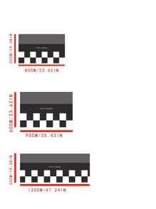 1 pieza Alfombra para cocina de cuadros & con estampado de letra - Gris - Ver 2