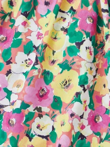 SHEIN Bộ thời trang bé gái Thắt lưng Gân đan Hoa Boho - Nhiều màu - Xem 4