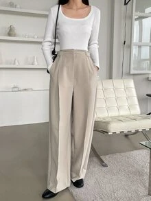 DAZY Suéter De Punto Acanalado De Cuello Redondo - Blanco - Ver 7