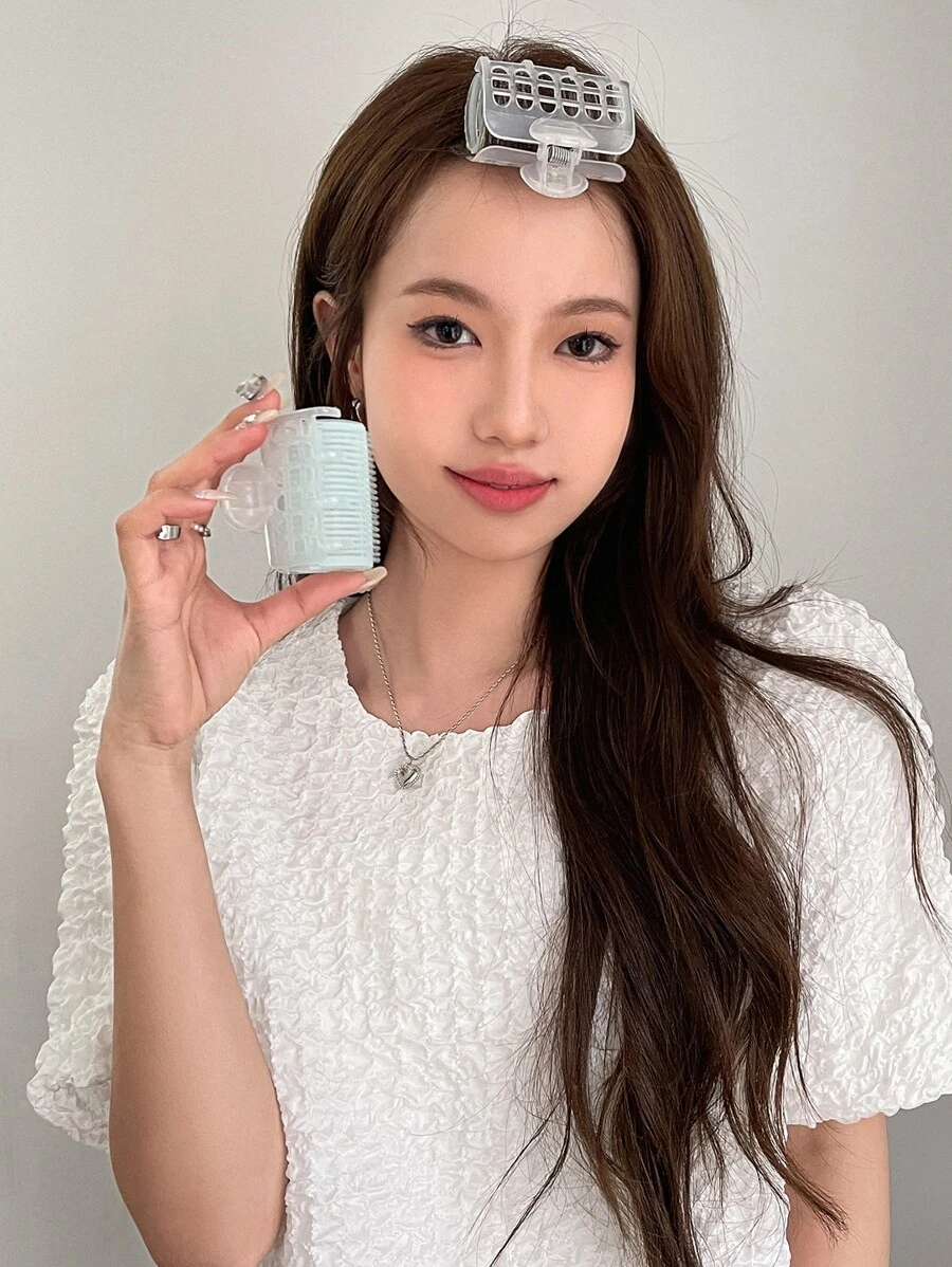 DAZY 自黏式便攜式捲髮器 - 3 件 - 淺藍色 - 查看 1