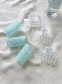 DAZY 自黏式便攜式捲髮器 - 3 件 - 淺藍色 - 查看 4