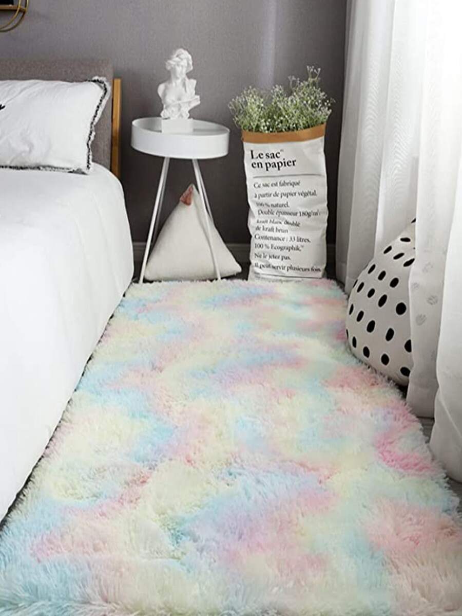 Alfombra de tie dye felpa - Multicolor - Ver 1