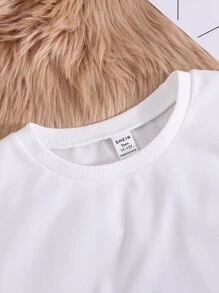 Teen Girls Butterfly Print Cami Top & Joggers & High Low Tee - White - View 6