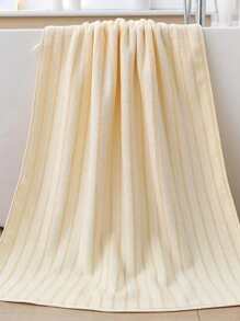 1 pieza Toalla suave, absorbente, de secado rápido, a rayas para la cabeza para el cabello, el baño, la cara, las manos o como pareja, para adultos y niños, o como chal, toalla para nadar, playa, etc. - Amarillo - Ver 2