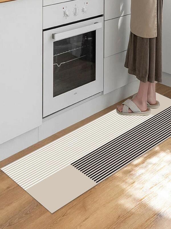 1pc Striped Pattern Kitchen Rug SHEIN USA