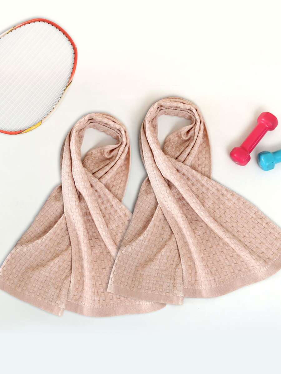 1 pieza Toalla de deporte unicolor - Rosa vieja - Ver 1