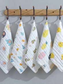 2 piezas Toalla de mano con estampado de dibujos animados al azar - Multicolor - Ver 7