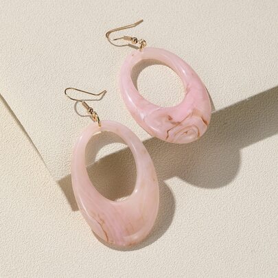 2pcs Geometric Drop Earrings