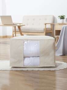 Organize Your Home With This Portable Canvas Folding Pillow and Clothes Storage Bag - Beige - View 3
