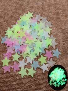100pcs Star Shaped Glow In The Dark Decorative Pebble - Multicolor - View 7