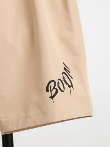 SHEIN Perso Play 男孩小熊印花T恤和字母圖案短褲 - 彩色 - 查看 7