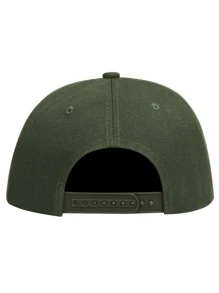 Men Flag Embroidered Hip Hop Cap - Army Green - View 2