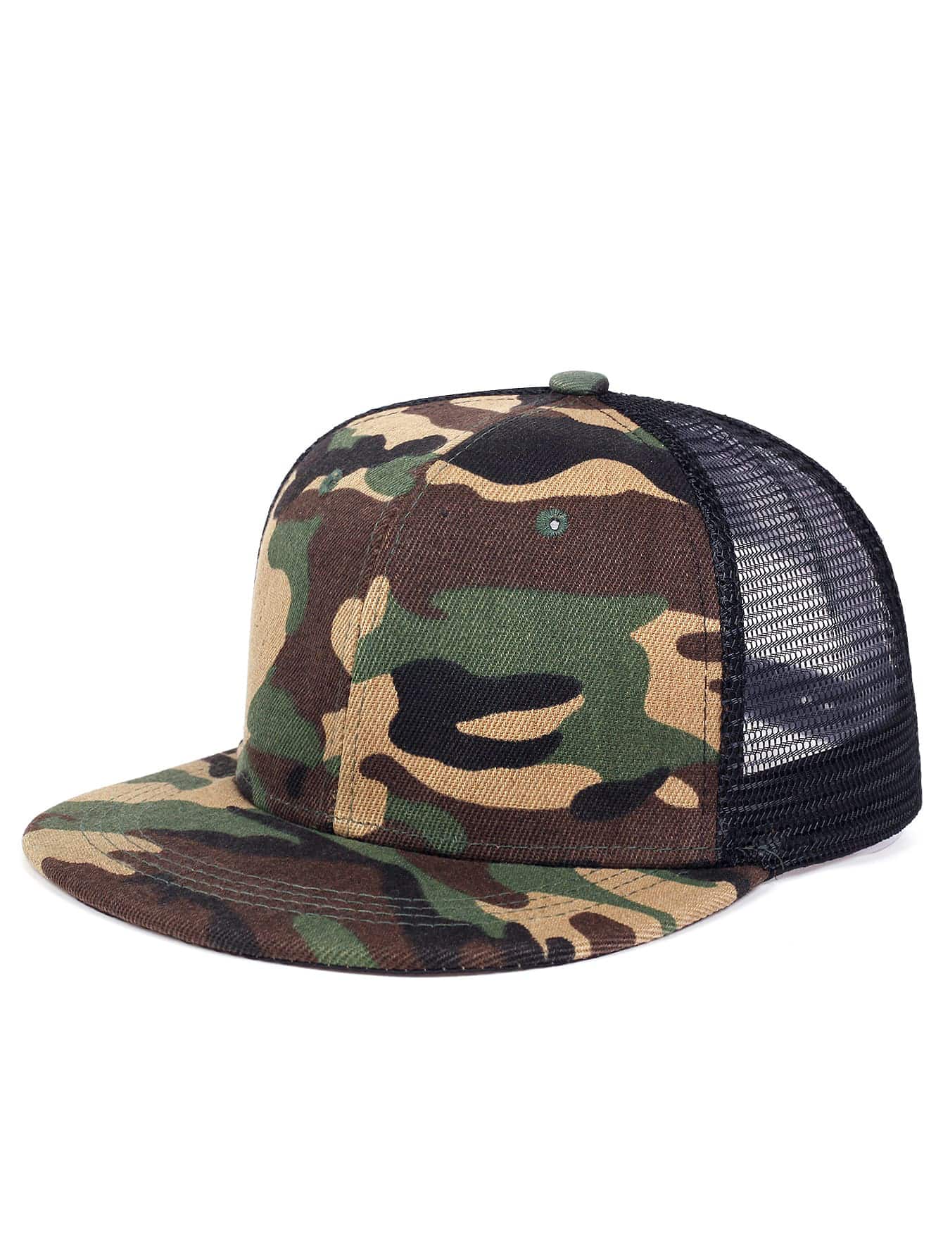 Men Camo Print Hip Hop Cap - Multicolor - View 1