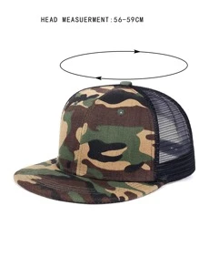 Men Camo Print Hip Hop Cap - Multicolor - View 3