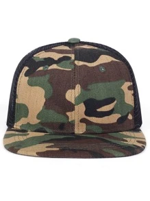 Men Camo Print Hip Hop Cap - Multicolor - View 4